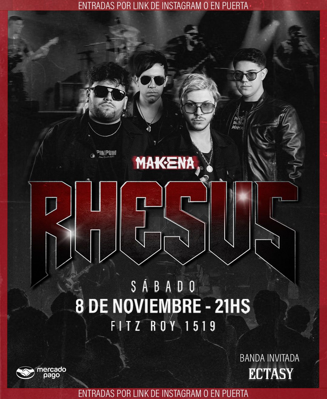 Flyer del show de Rhesus